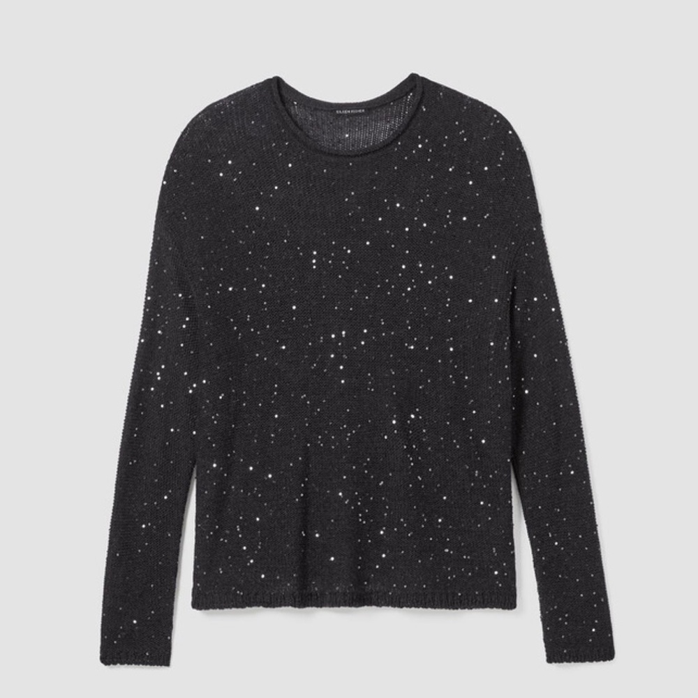 Eileen Fisher Merino Sequin Crew Neck Top size 3X, NWTs - Picture 3 of 14